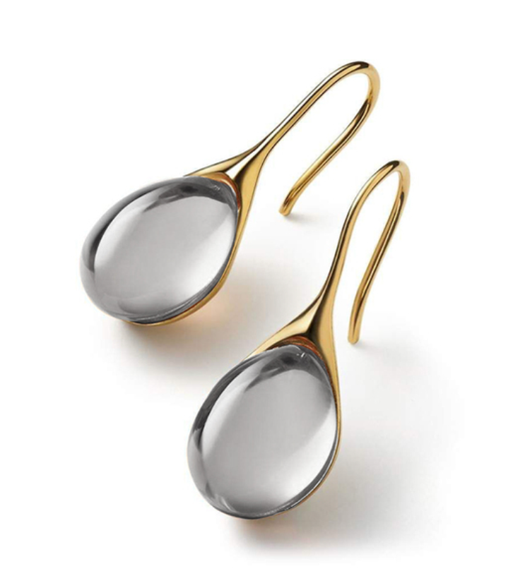 Riippuvat korvakorut kristalleilla kulta- ja hopeansävyissä